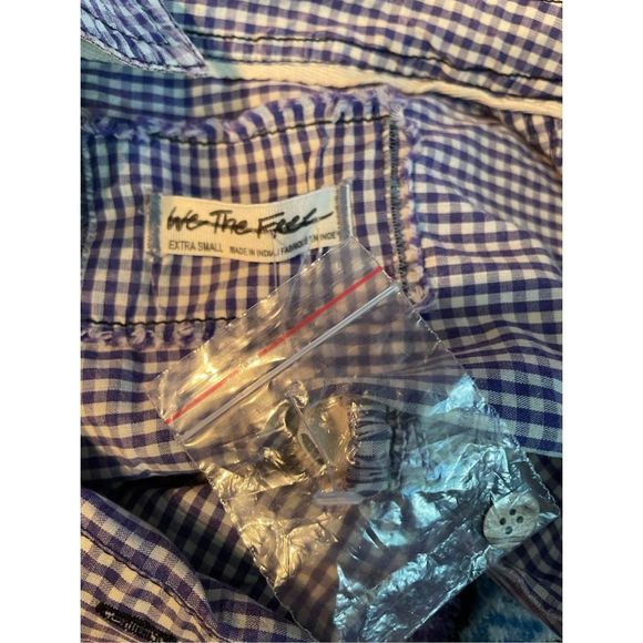 Free People Gingham Button Up and Cropped Bandeau Set Size XS - Picture 9 of 9